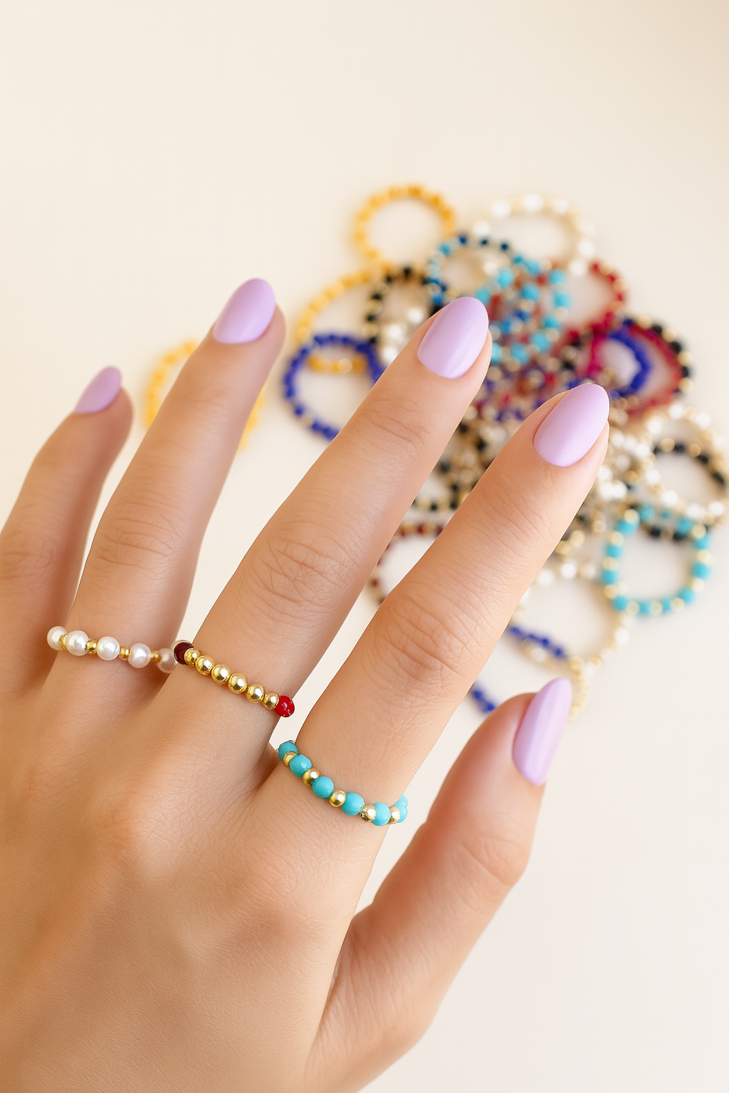 Anillos hechos a mano elásticos