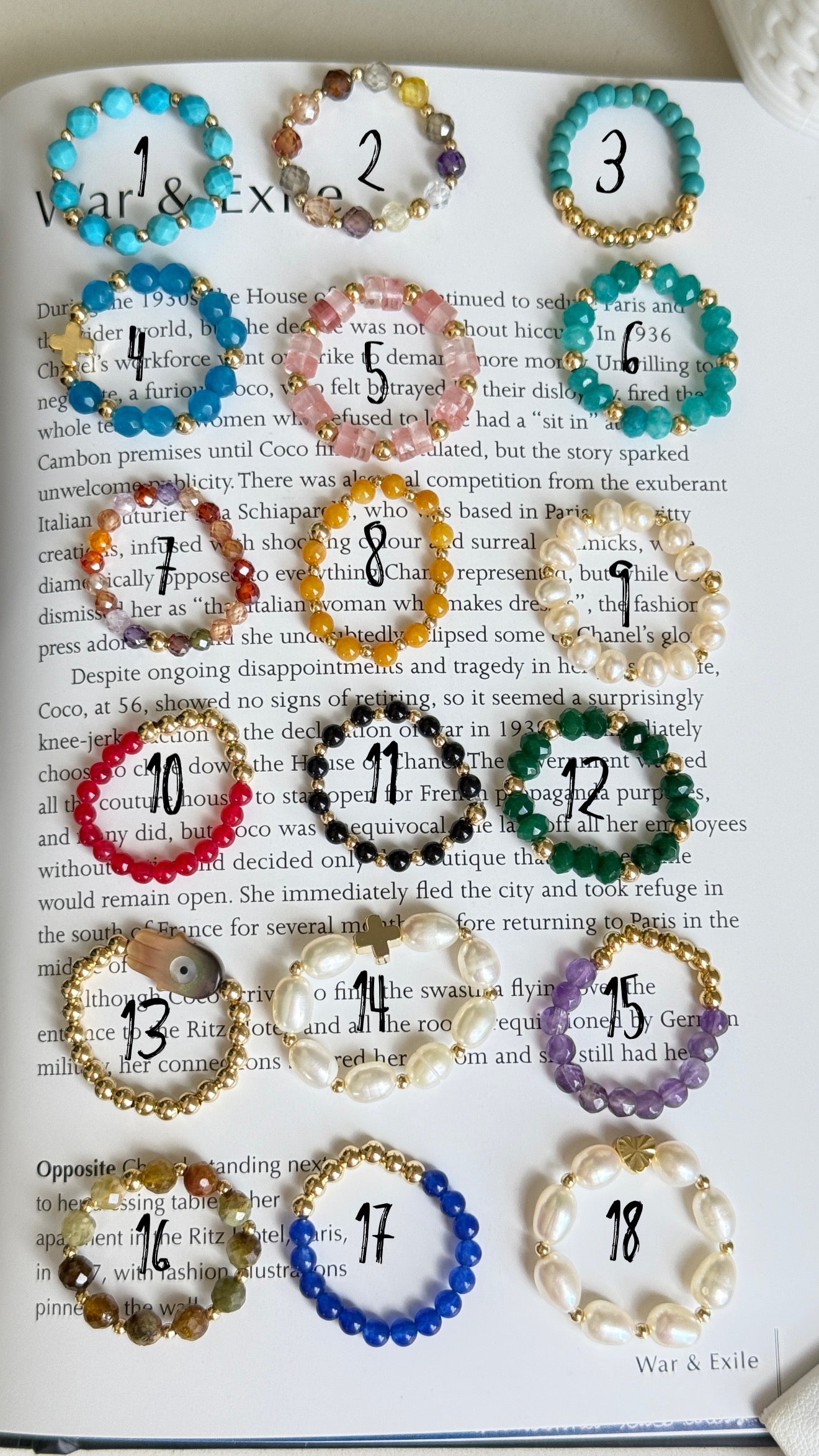 Anillos hechos a mano elásticos