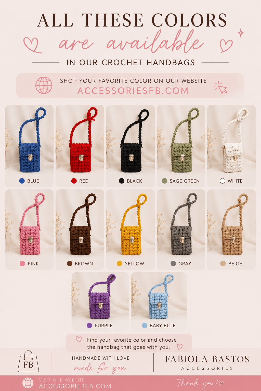 Crochet phone bag