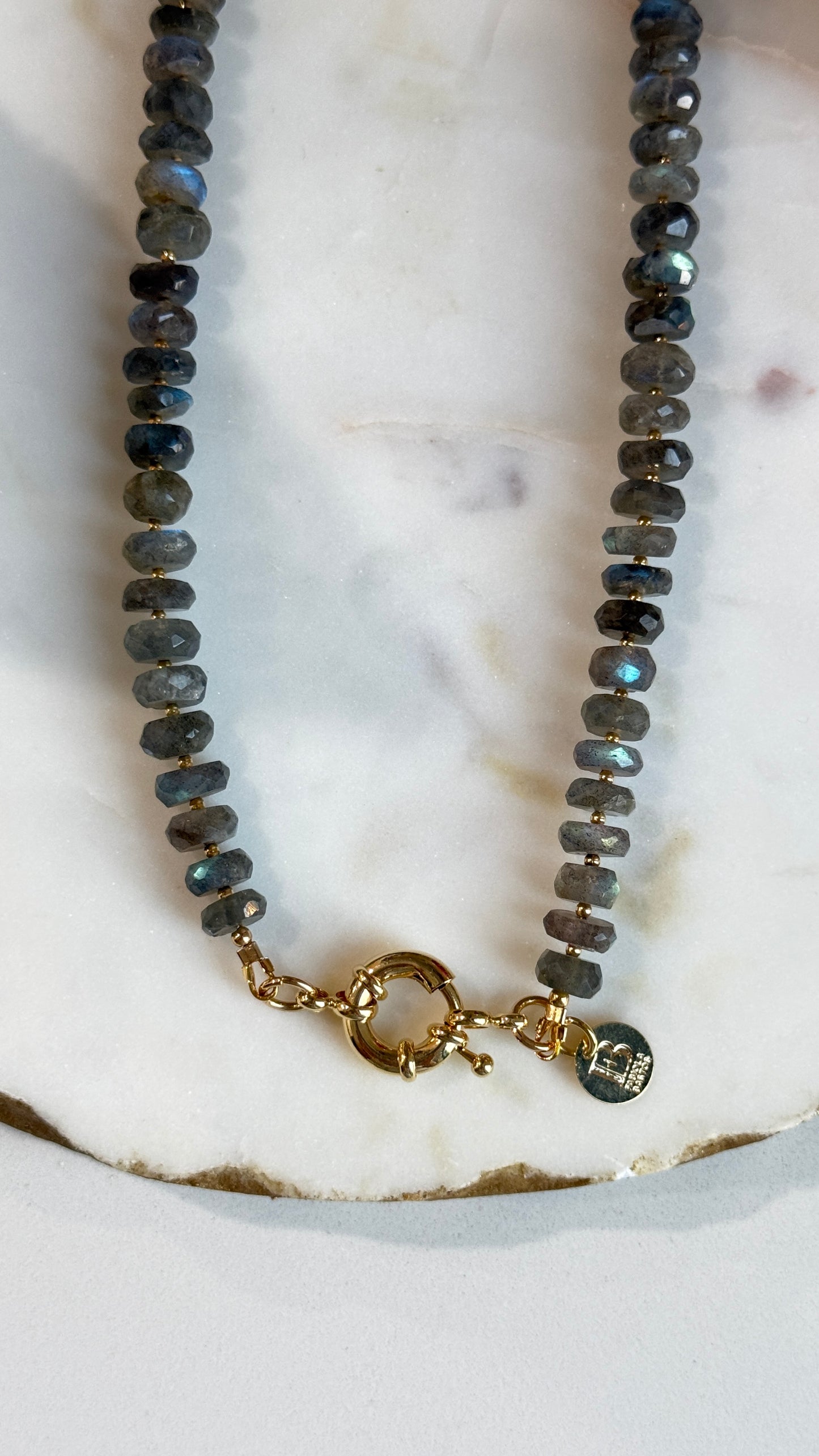 Collar Labradorita Gris