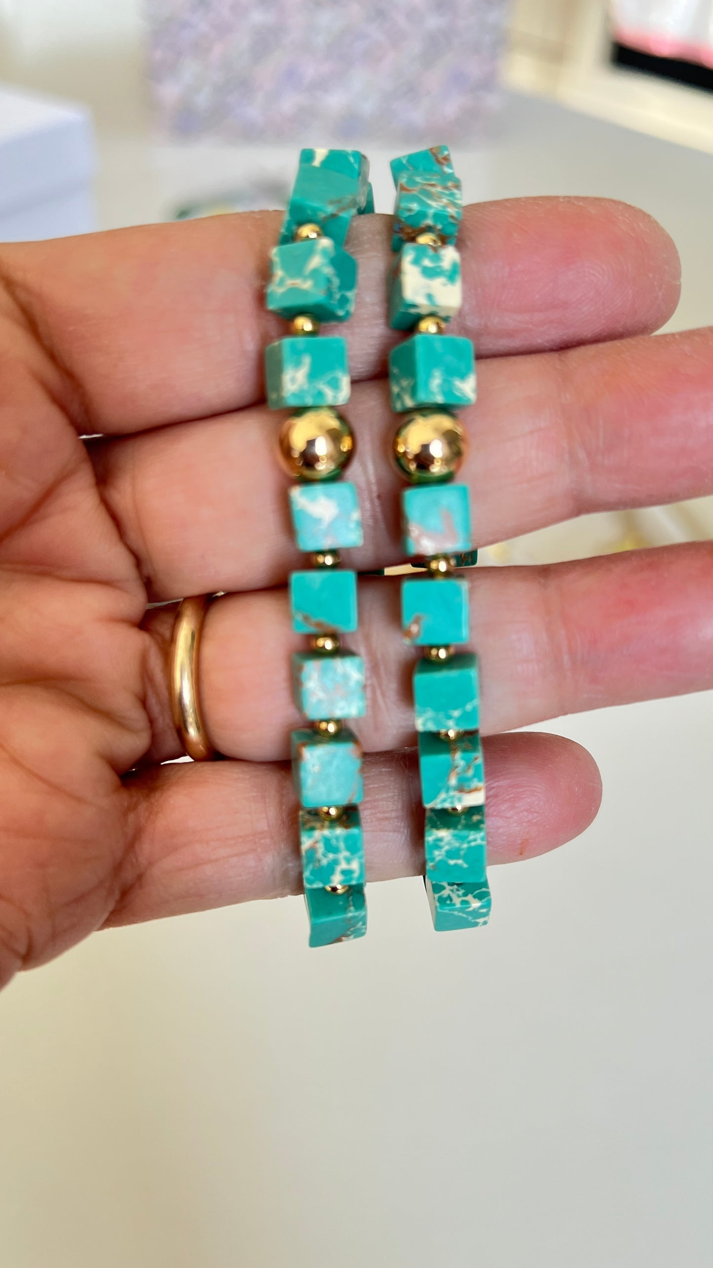 pulsera Turquesa natural c/u