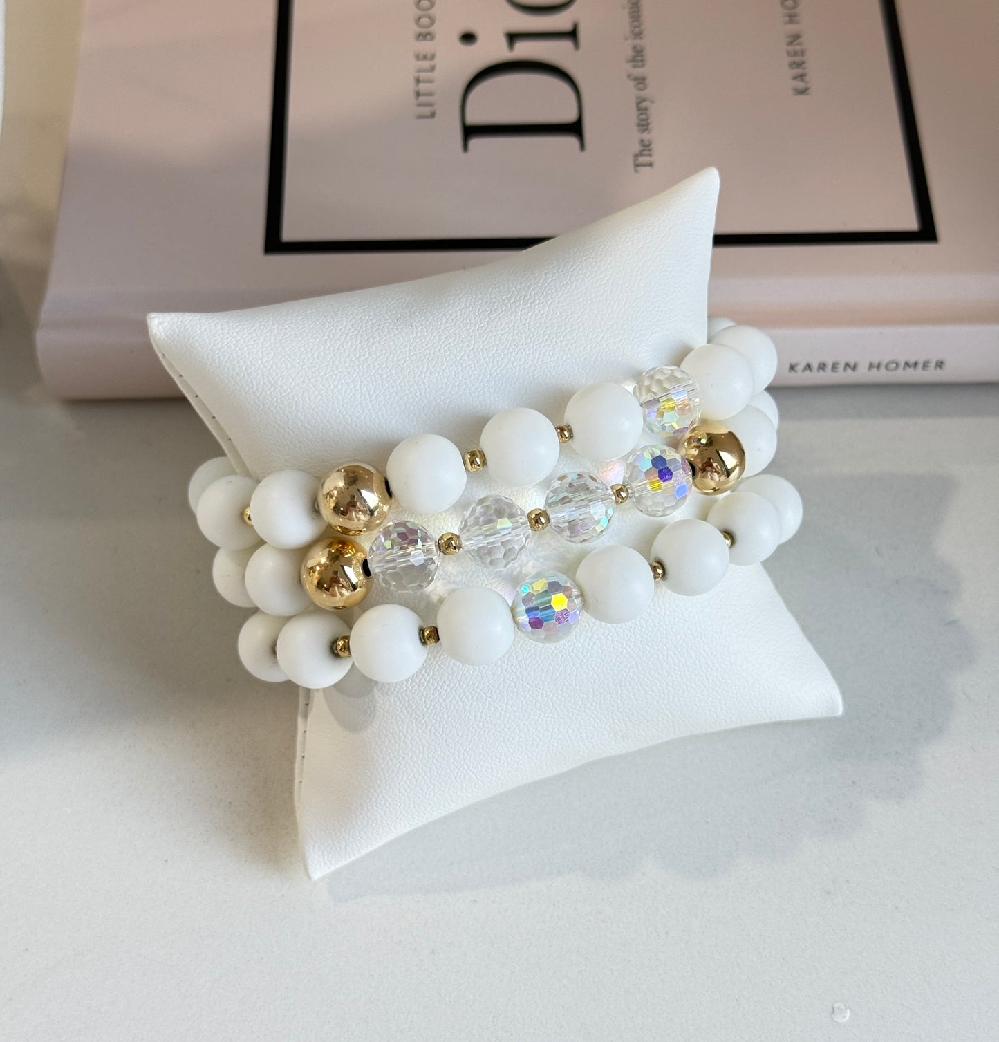 Trio Pulseras blanco