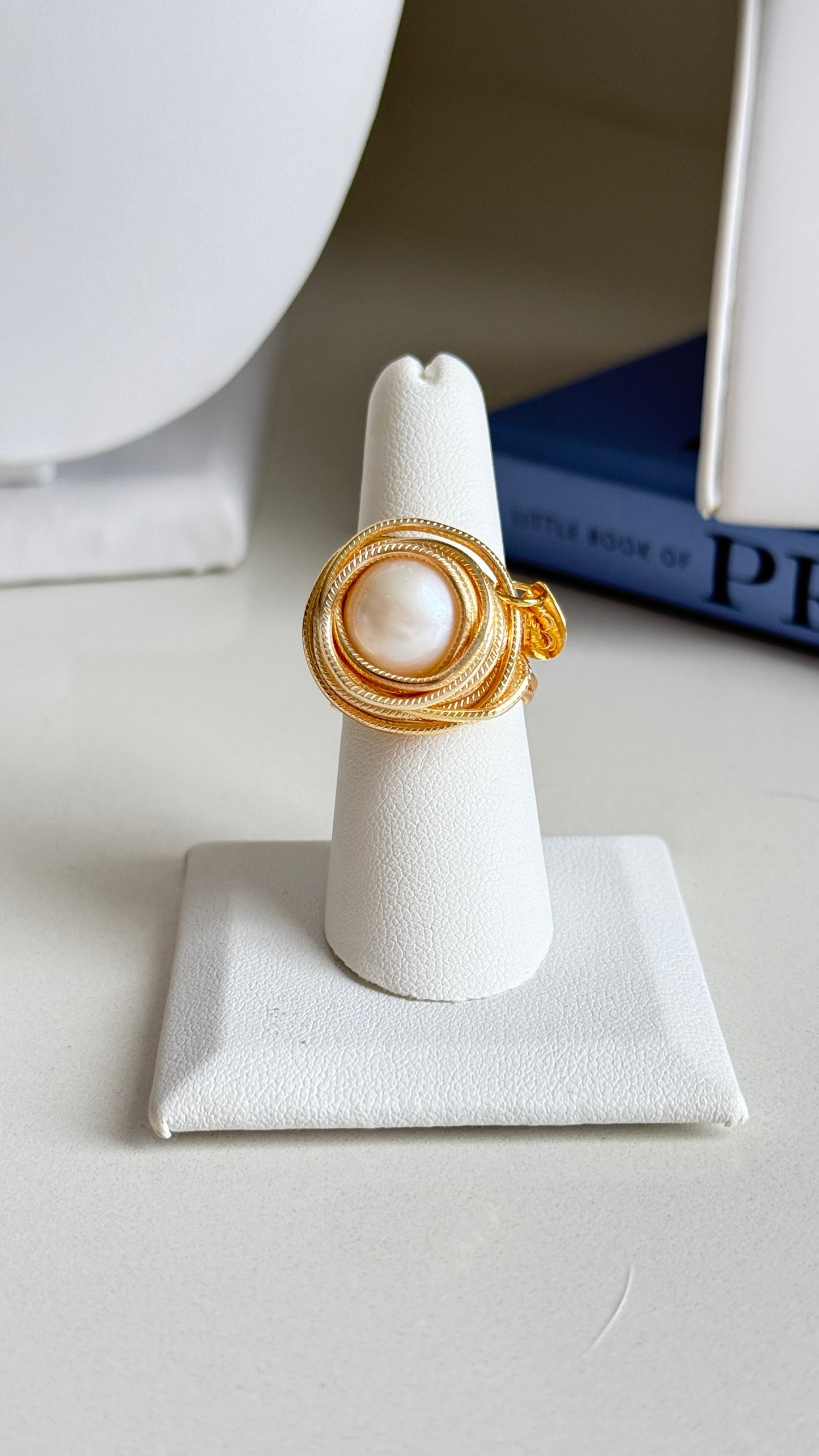 Anillo de Perlas hecho a mano Nadja
