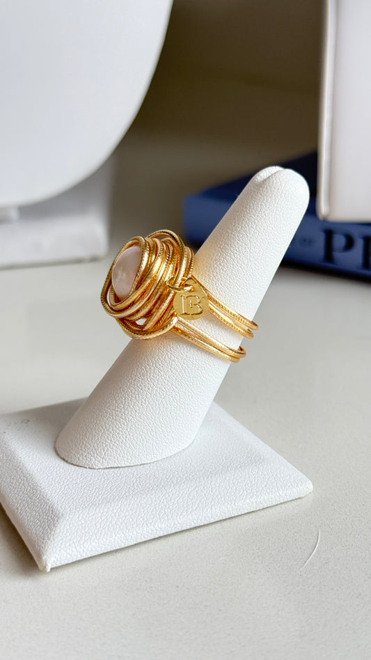 Anillo de Perlas hecho a mano Nadja