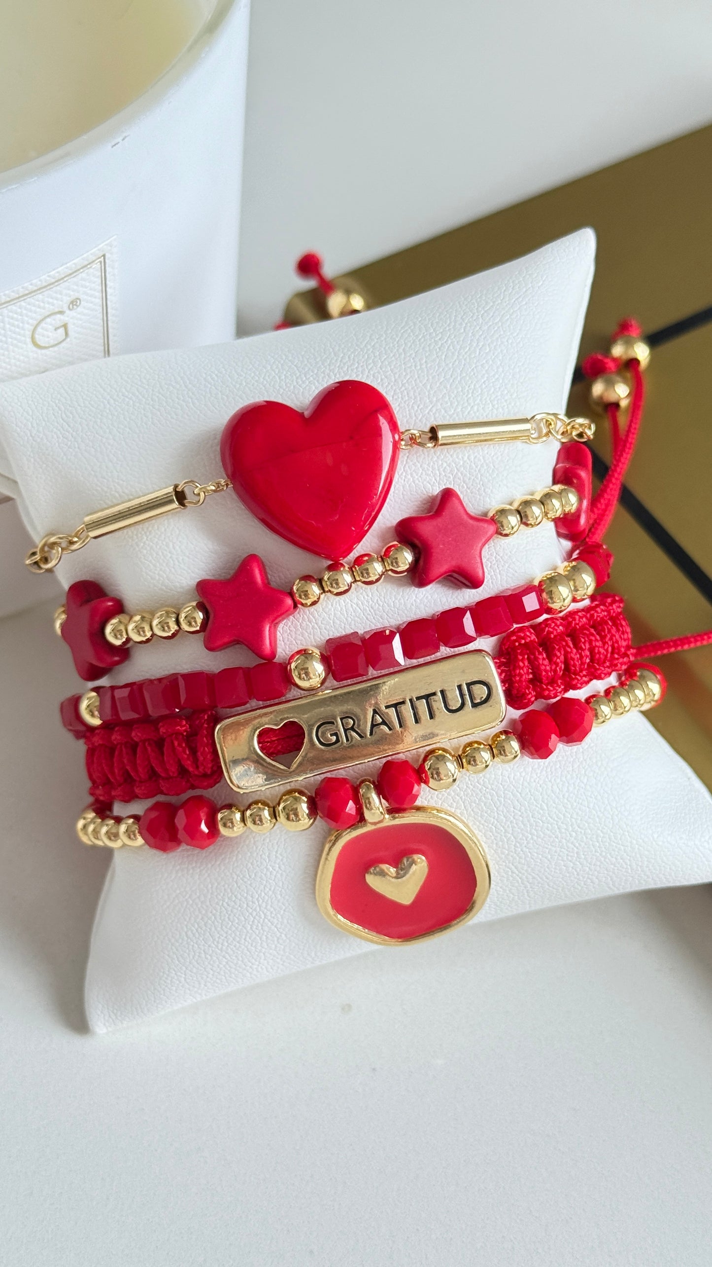 Set 5 Piezas Pulseras Gratitud