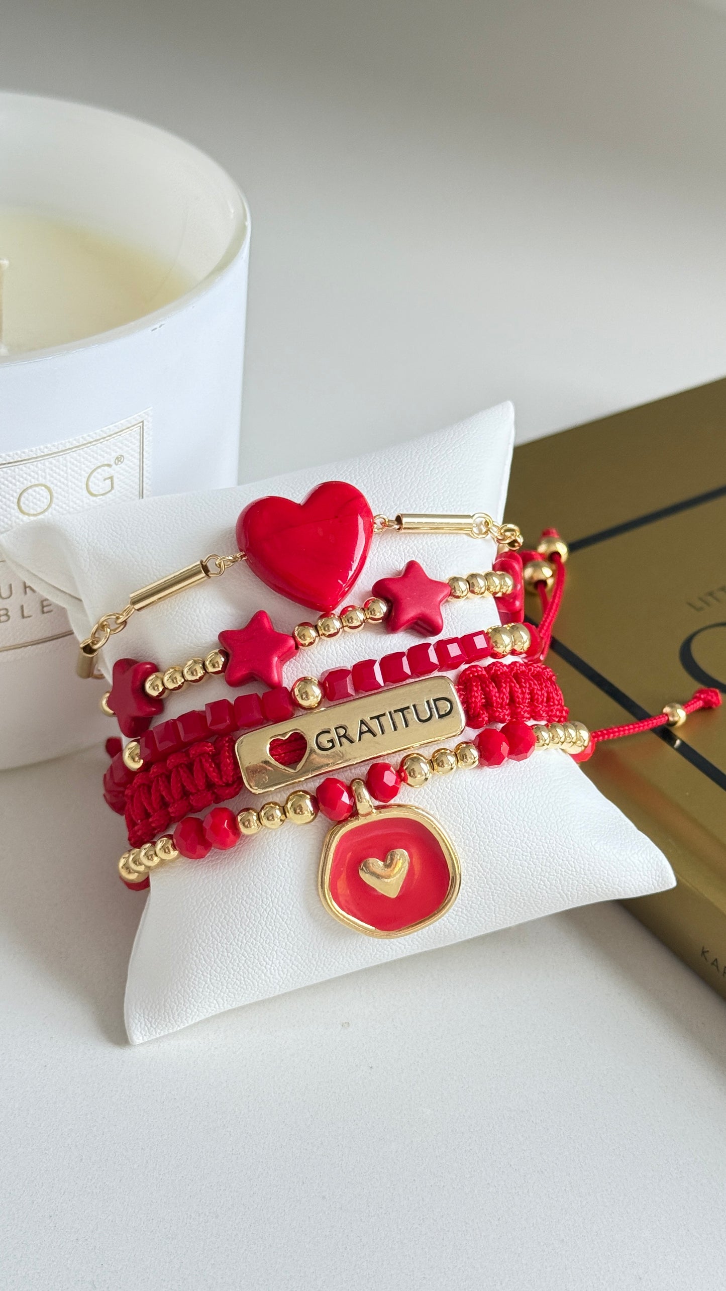 Set 5 Piezas Pulseras Gratitud