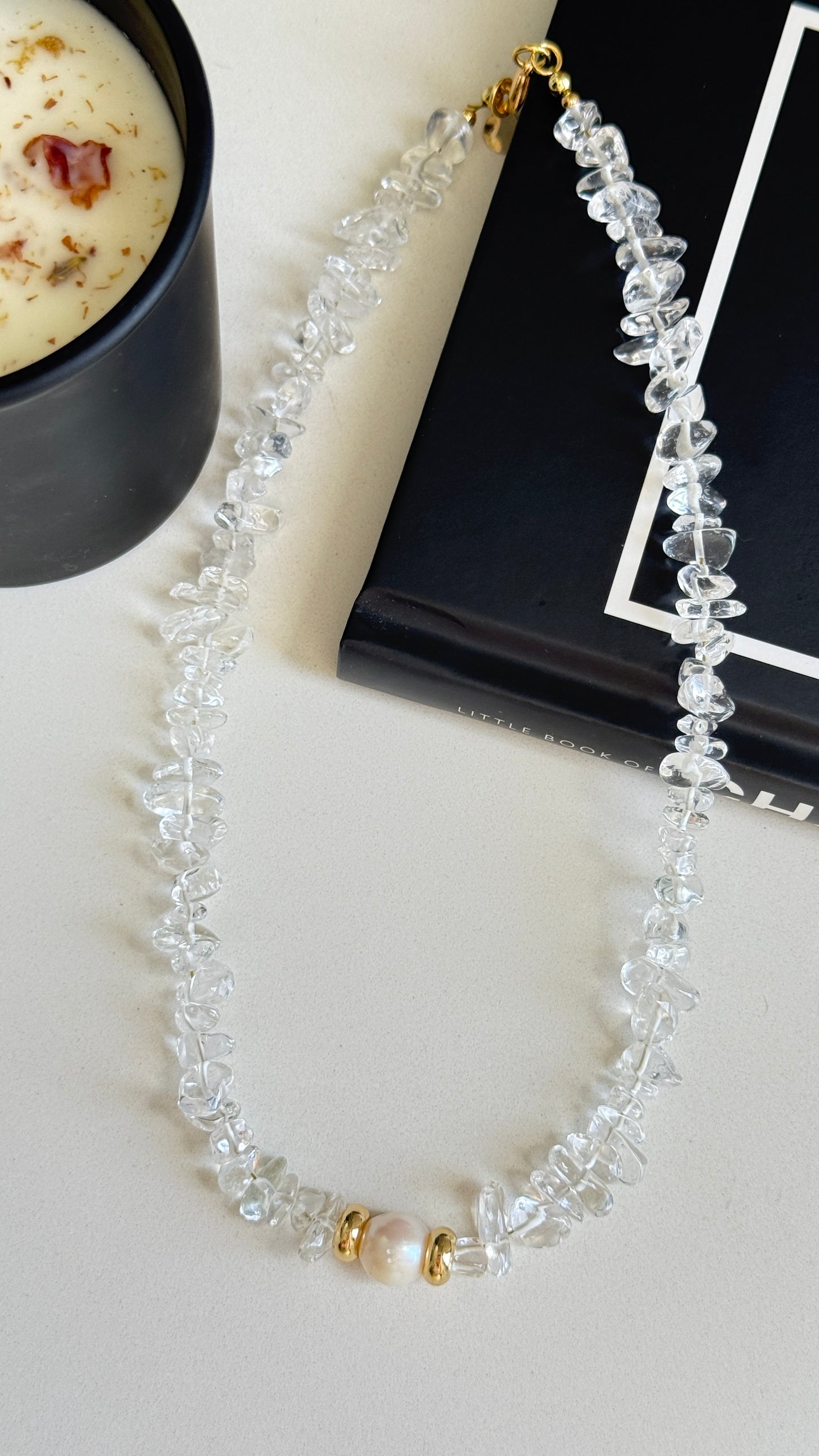 Collar Clear con Perla