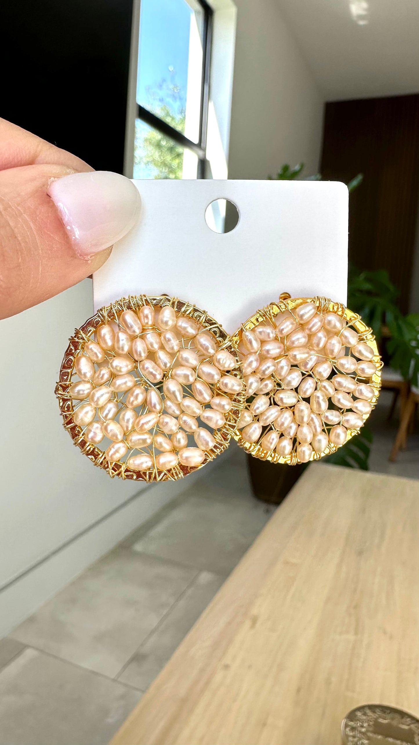Aretes Redondos Hecho a Mano