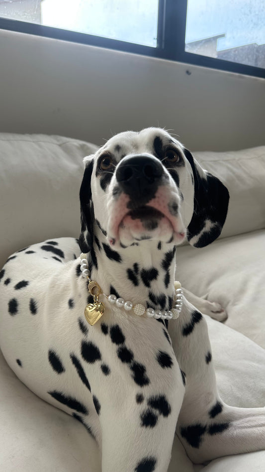 Pearl Collar with Goldfield Heart