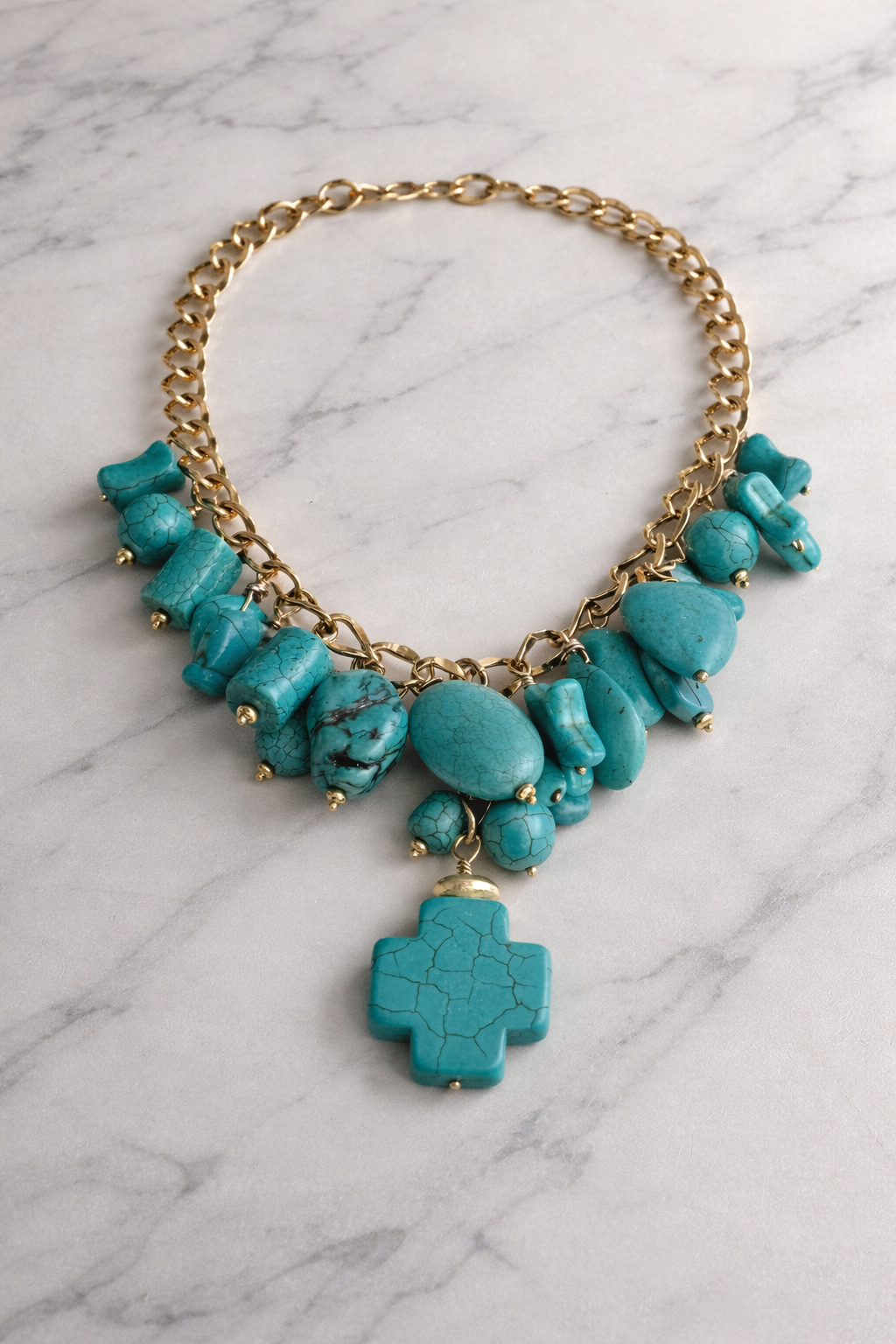 Collar Turquesa multi dijes