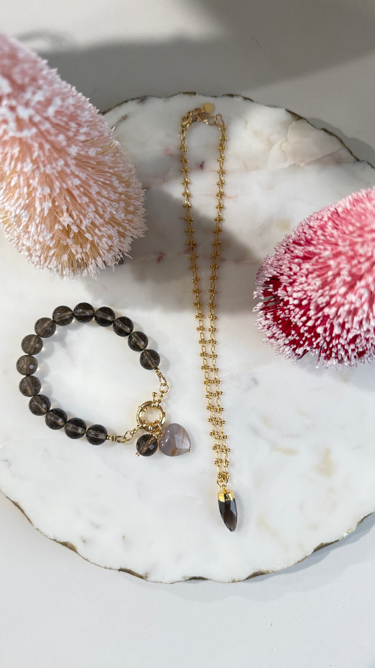 Set dije Marrón de Cuarzo