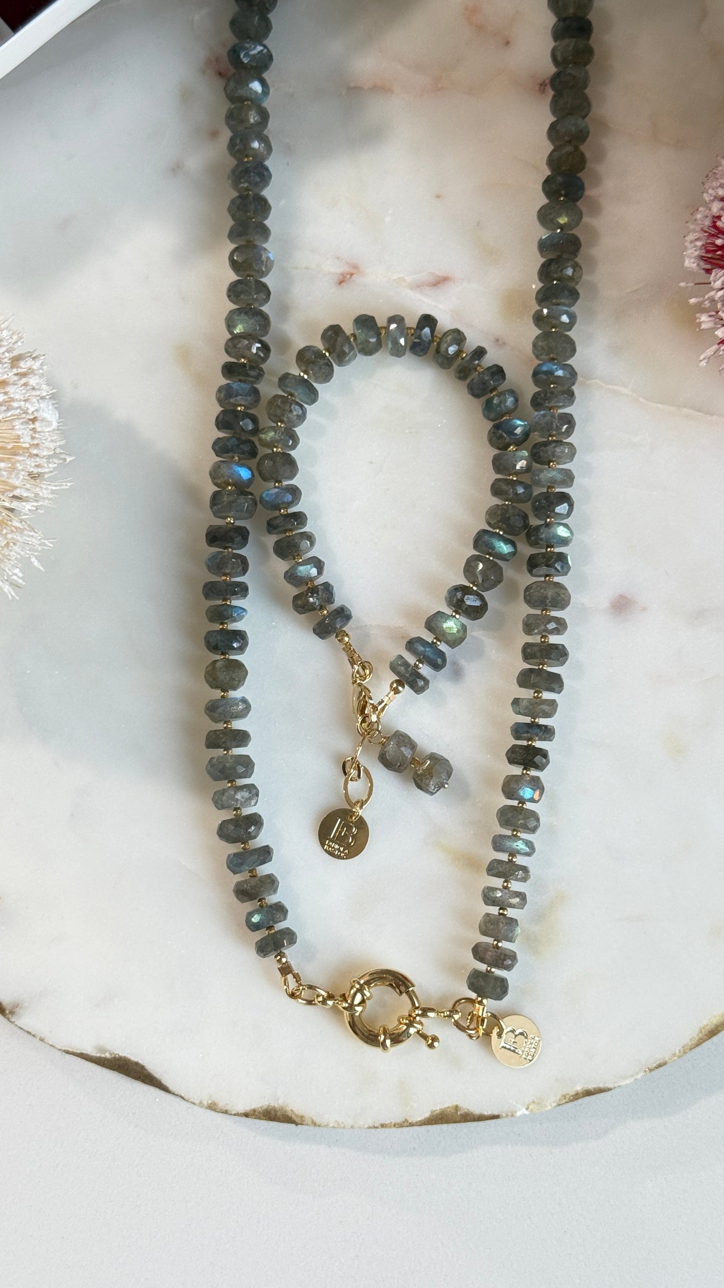 Collar Labradorita Gris