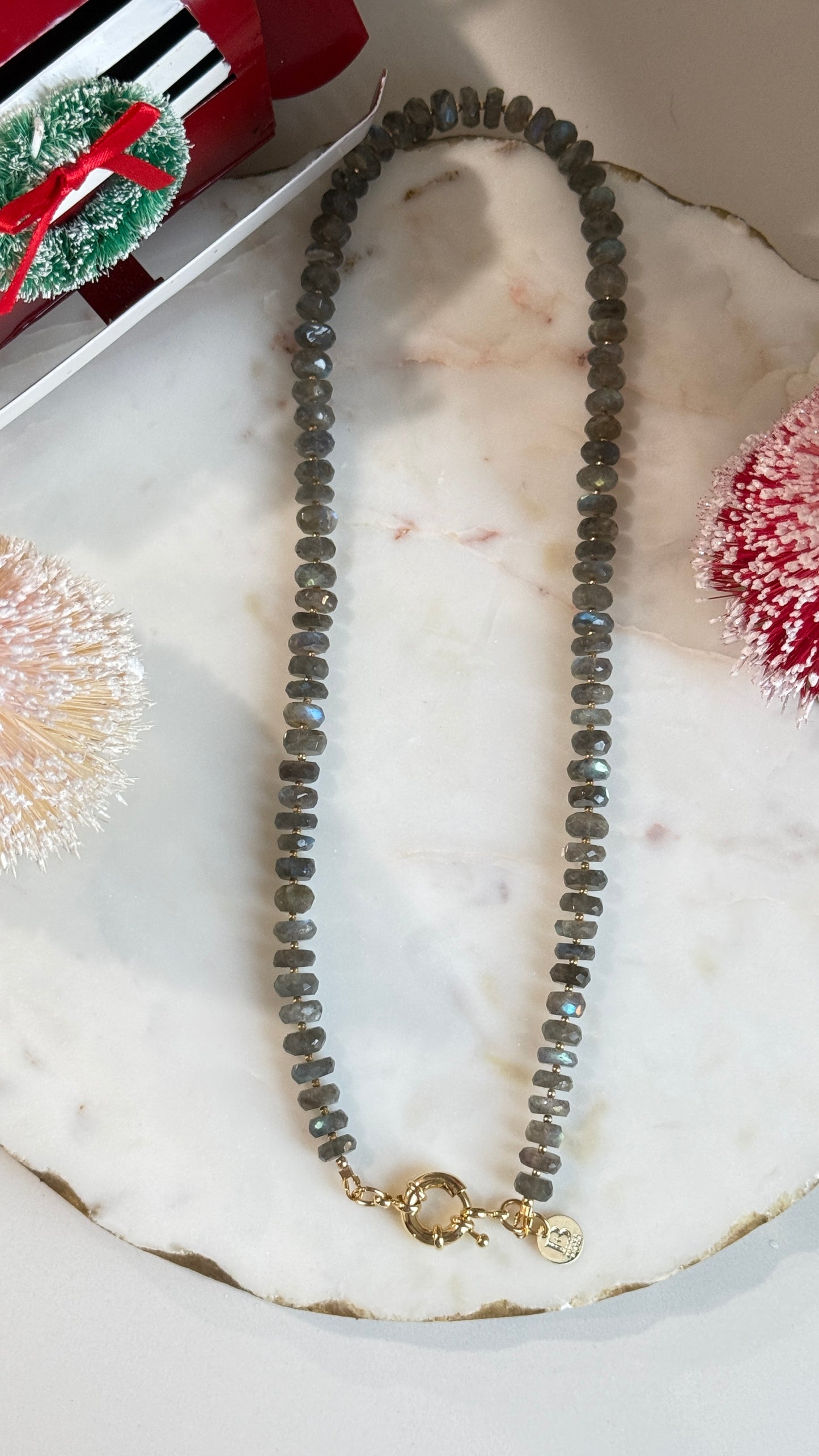 Collar Labradorita Gris