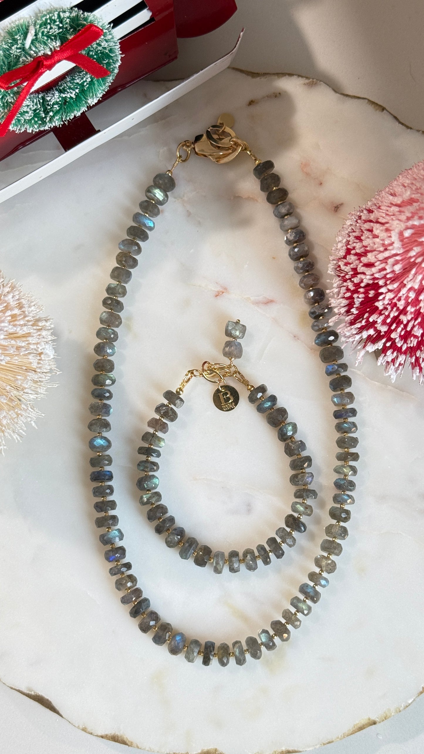 Collar Labradorita Gris