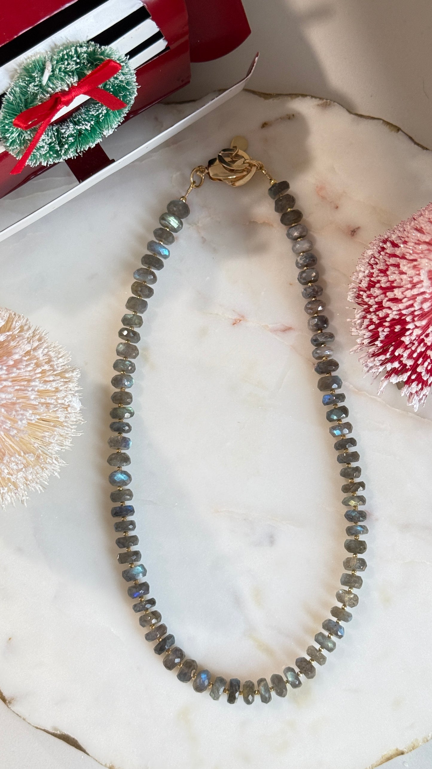 Collar Labradorita Gris