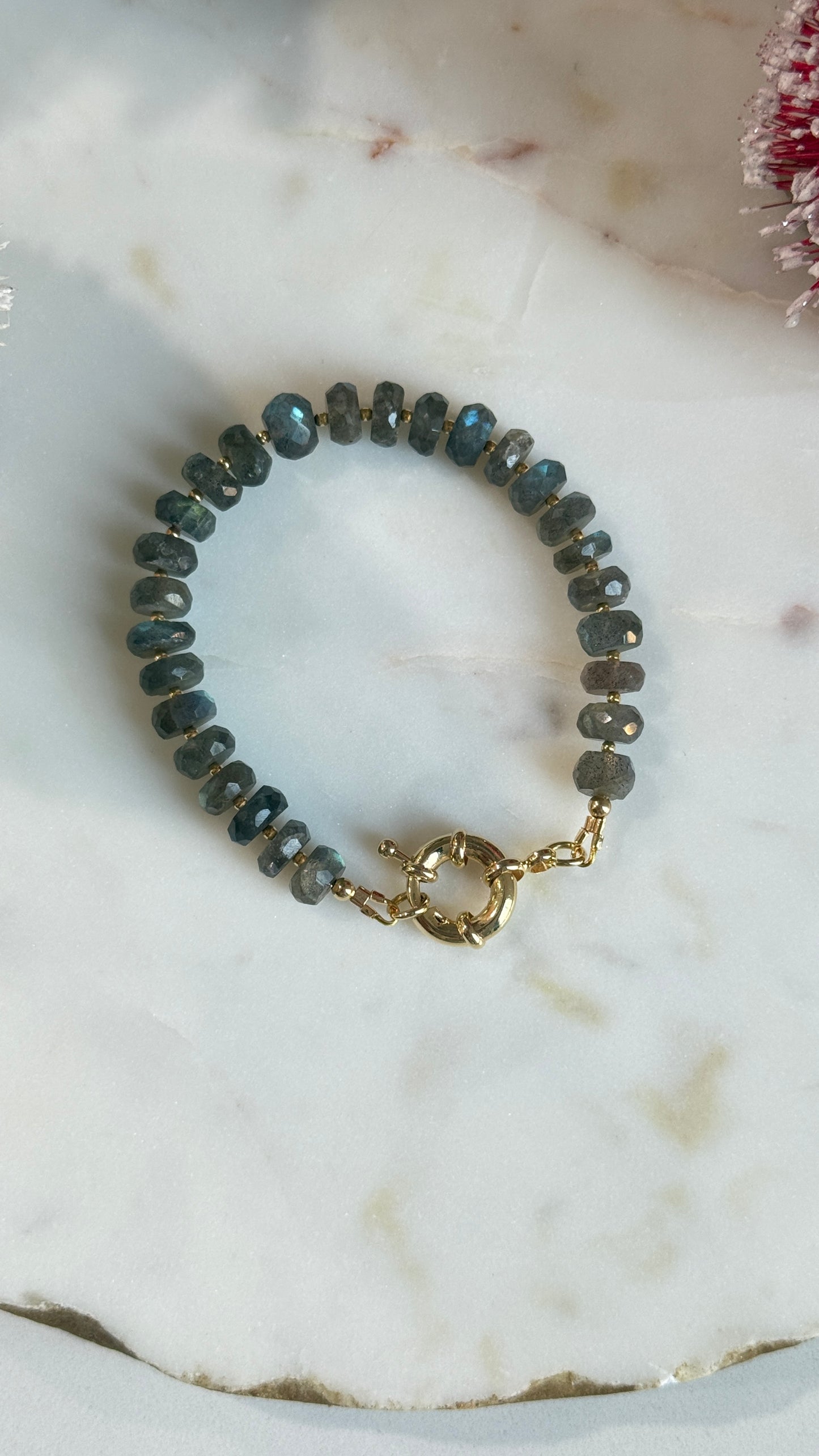 Pulsera Labradorita gris