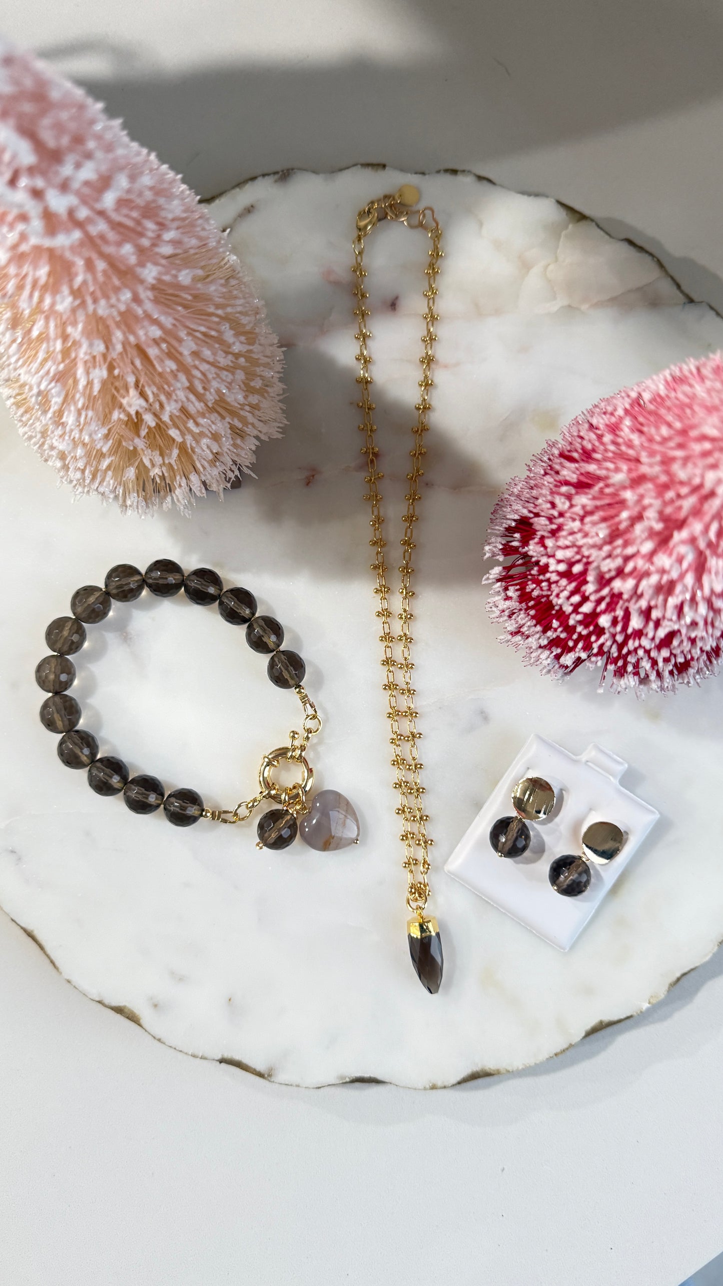 Set dije Marrón de Cuarzo