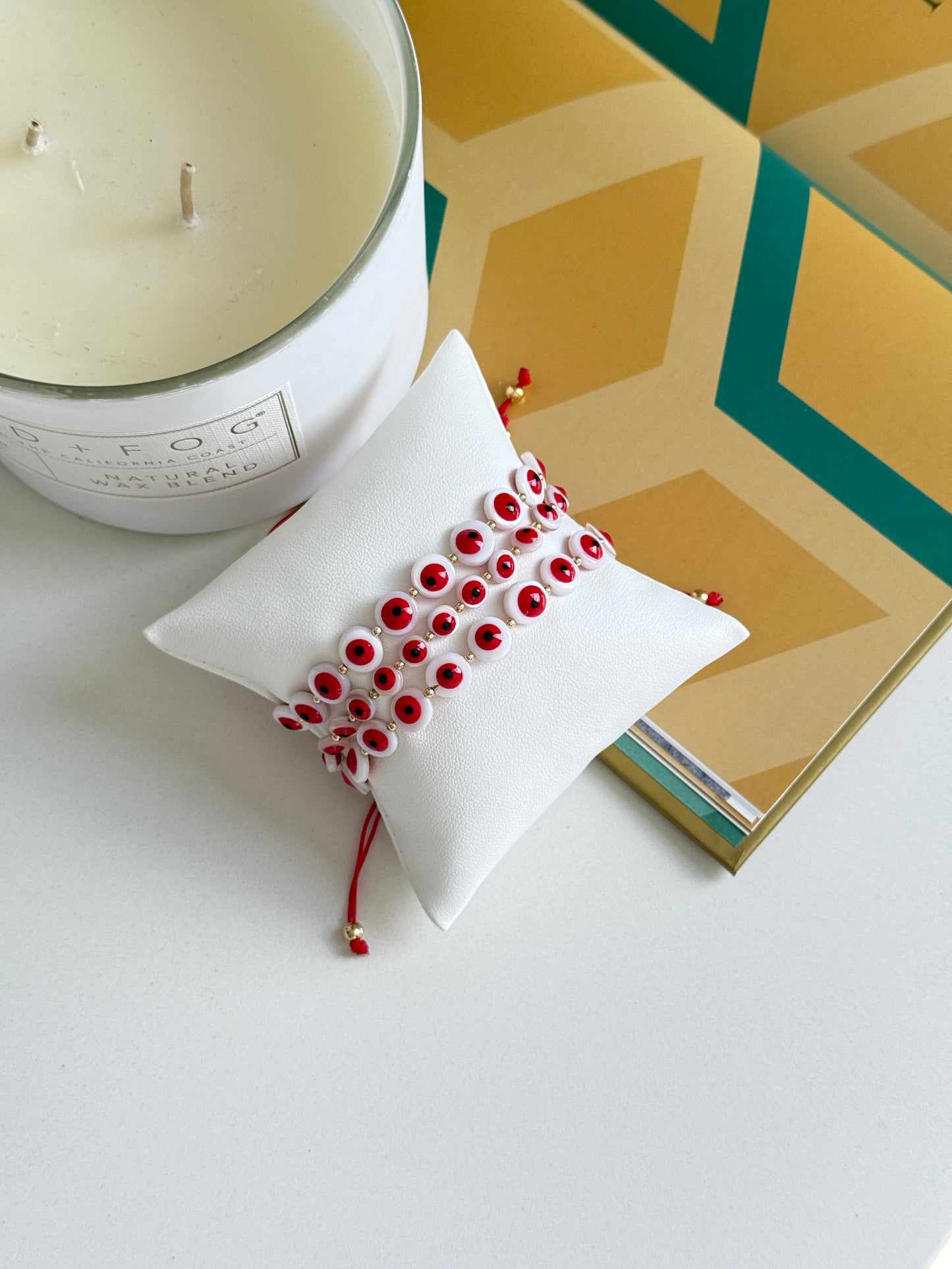 Pulsera ojo turco roja c/u