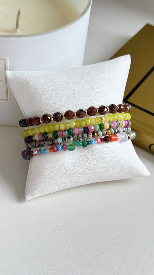 Set Pulseras 5 piezas multicolor!