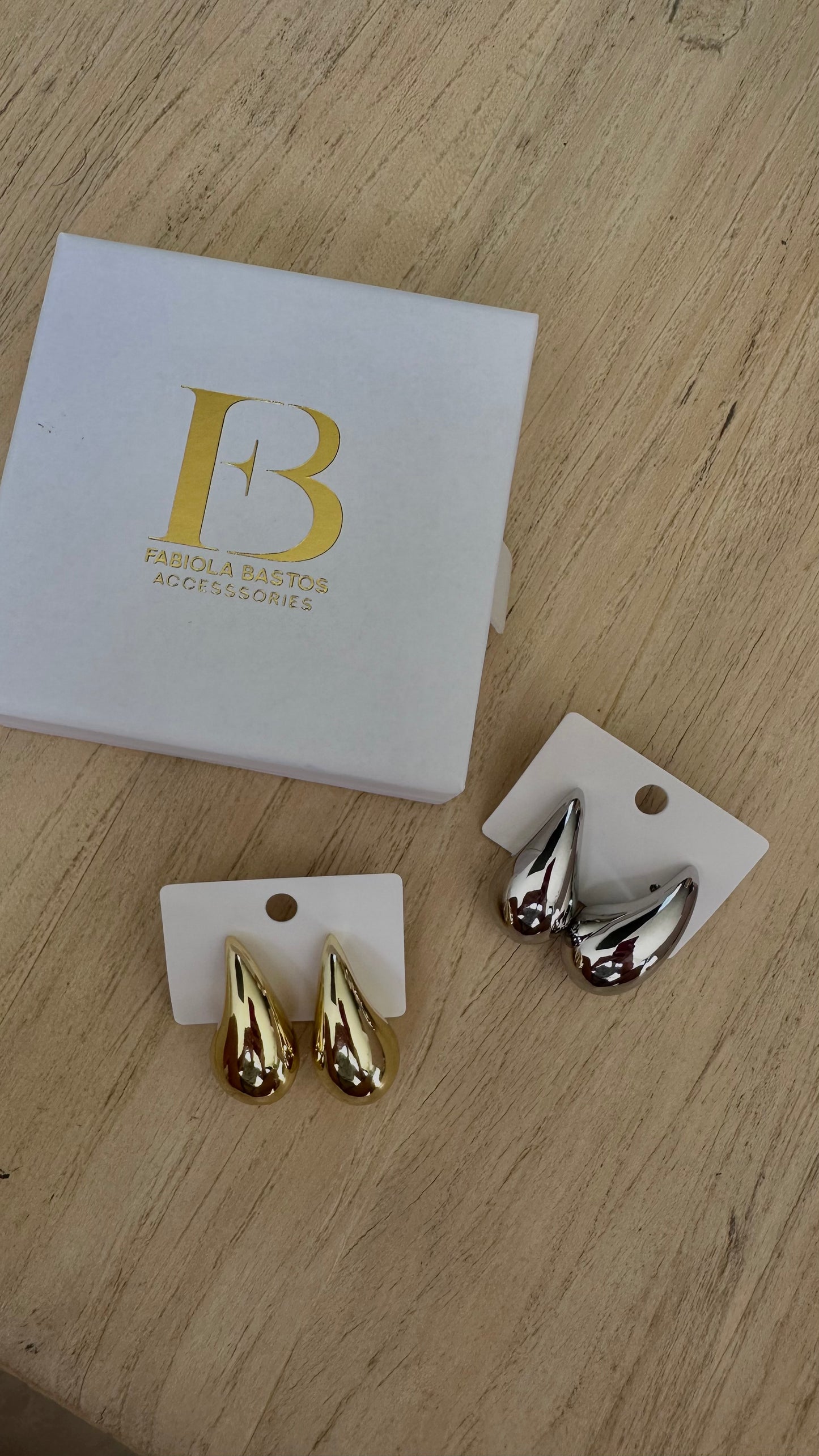 Arete Cox Dorado y Plateado
